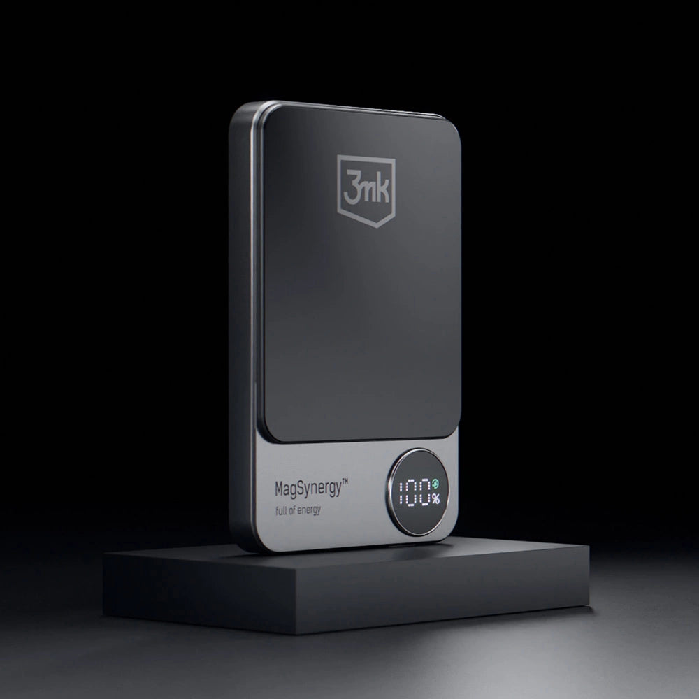 Powerbank 3mk MagSynergy 10000 mAh induktion med MagSafe - sort