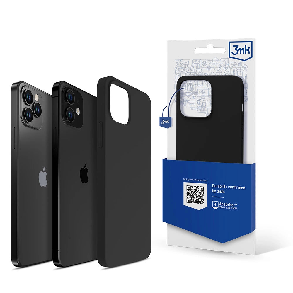 3mk Silikon Case til iPhone 12 / iPhone 12 Pro - sort