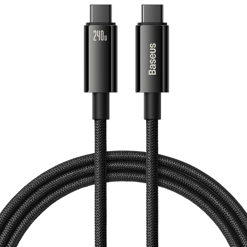 Baseus Tungsten Gold CAWJ040201 USB C - USB C Cable 480Mb/s 240W 3m - Black