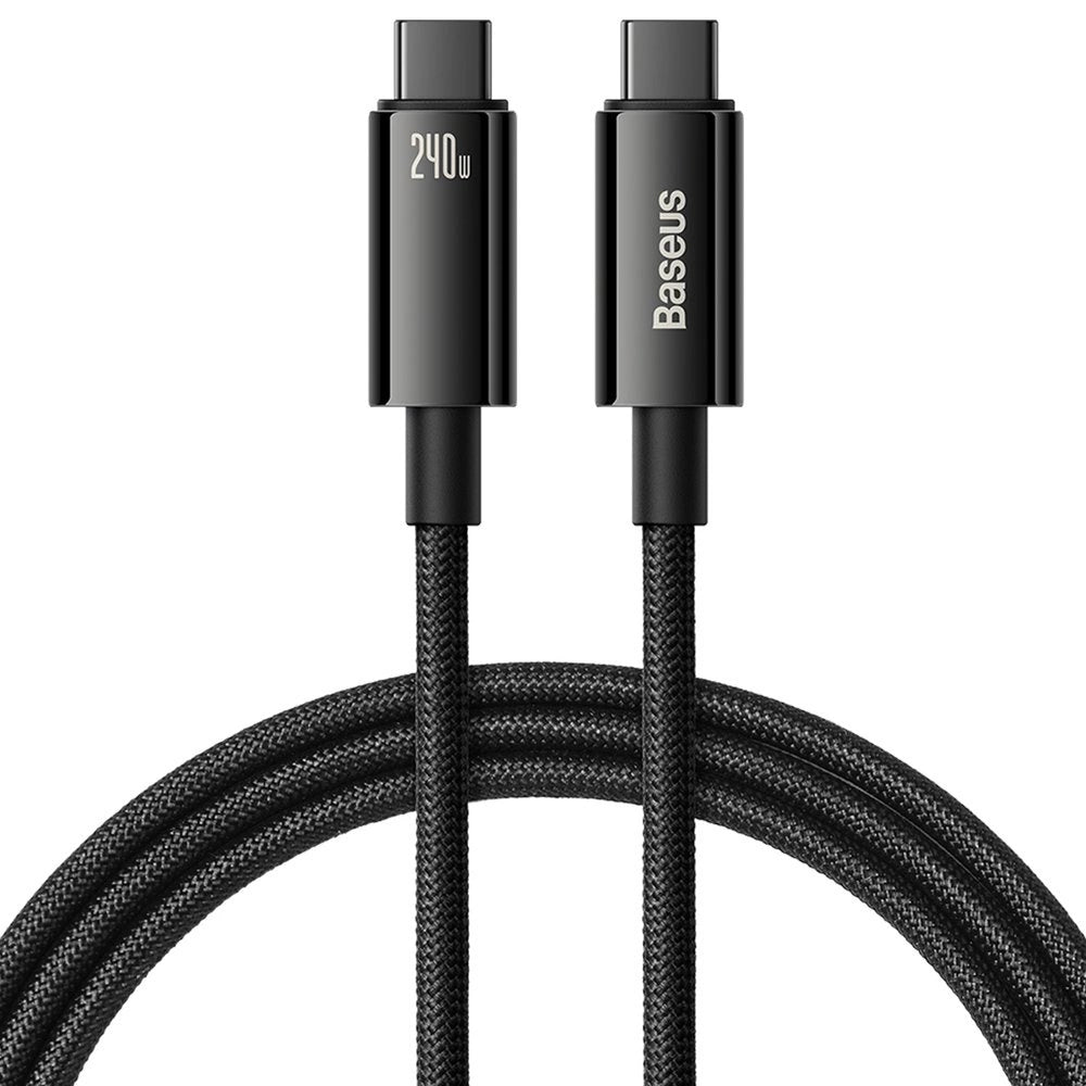 Baseus CAWJ040001 USB-C - USB-C kabel 240W 480Mb/s 1m - sort