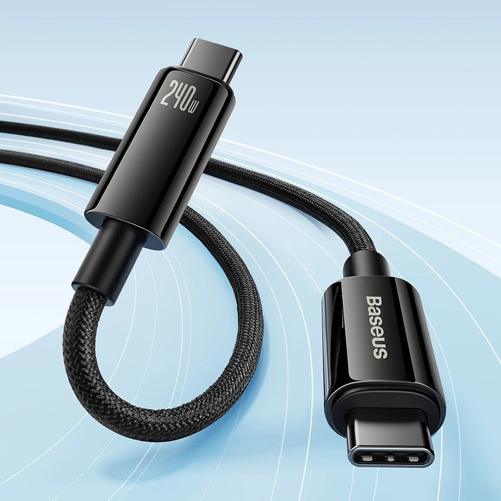 Baseus CAWJ040001 USB-C - USB-C kabel 240W 480Mb/s 1m - sort