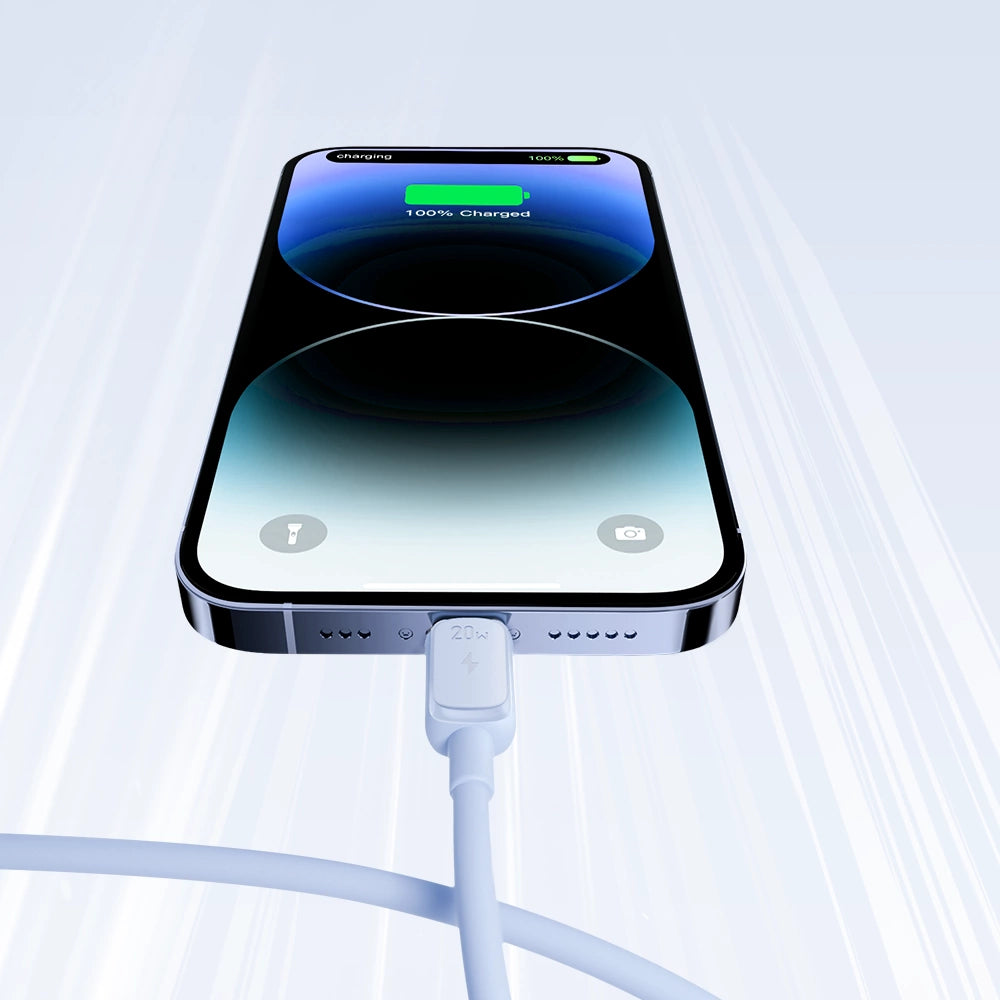 Joyroom Multi-Color Series A14 USB-C / Lightning 20W Kabel 1,2 m - Blå