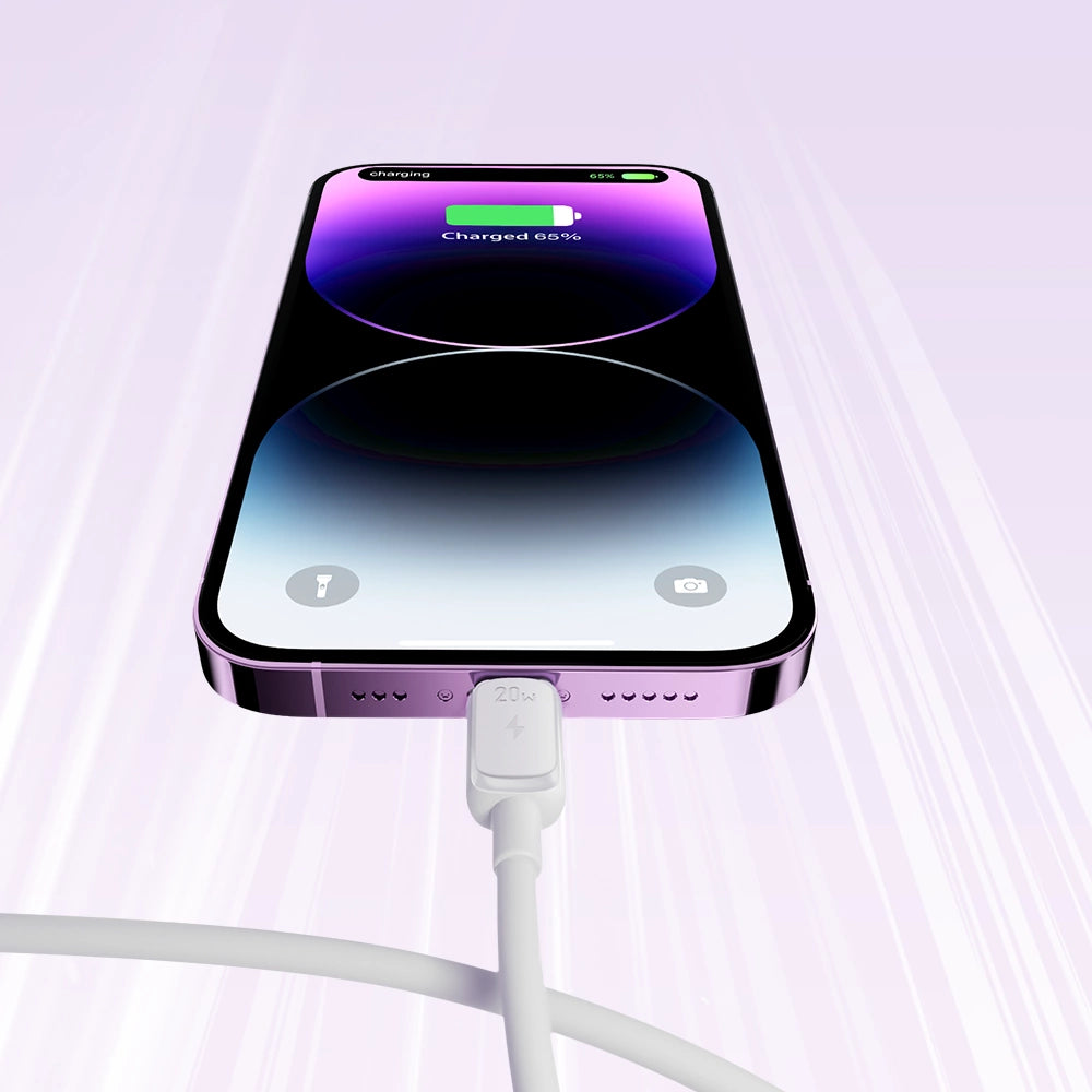 Joyroom Multi-Color Series A14 USB-C / Lightning 20W kabel 1,2 m - hvid
