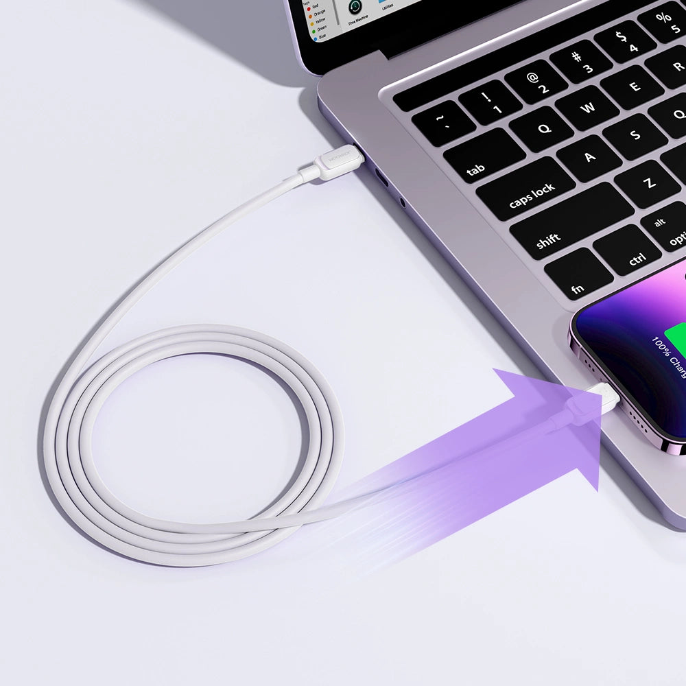 Joyroom Multi-Color Series A14 USB-C / Lightning 20W kabel 1,2 m - hvid