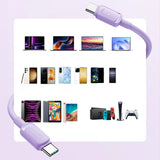 Joyroom Multi-Color Series A14 USB-C / USB-C 100W Kabel 1,2m - Purple