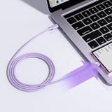 Joyroom Multi-Color Series A14 USB-C / USB-C 100W Kabel 1,2m - Purple