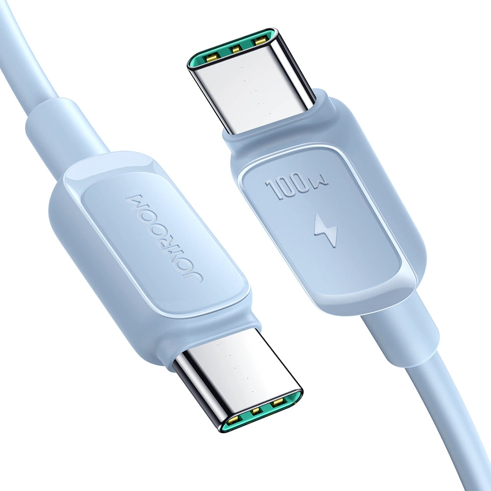 Joyroom Multi-Color Series A14 USB-C / USB-C Kabel 100W 1,2 m - Blå