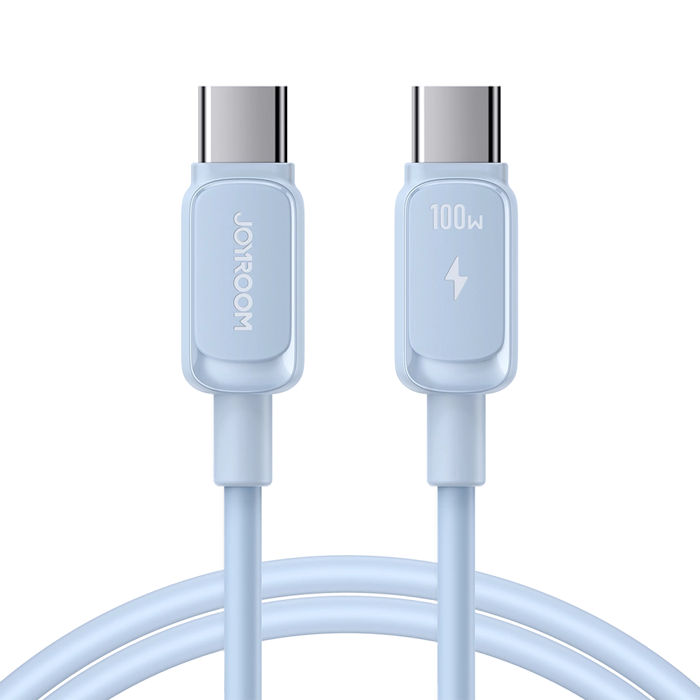 Joyroom Multi-Color Series A14 USB-C / USB-C Kabel 100W 1,2 m - Blå