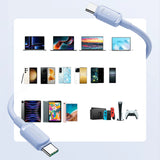 Joyroom Multi-Color Series A14 USB-C / USB-C Kabel 100W 1,2 m - Blå