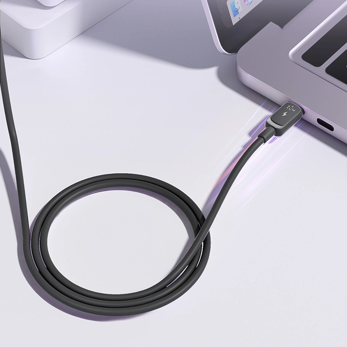 Joyroom Multi-Color Series A14 USB-C / USB-C 60W Kabel 1,2 m - sort