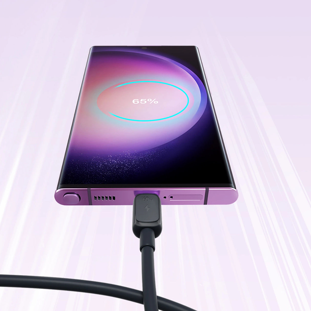 Joyroom Multi-Color Series A14 USB-C / USB-C 60W Kabel 1,2 m - sort
