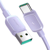 Joyroom Multi-Color Series A14 USB-A / USB-C 3A Kabel 1,2 m - Purple
