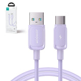 Joyroom Multi-Color Series A14 USB-A / USB-C 3A Kabel 1,2 m - Purple
