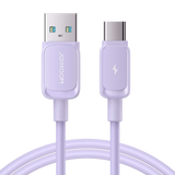 Joyroom Multi-Color Series A14 USB-A / USB-C 3A Kabel 1,2 m - Purple