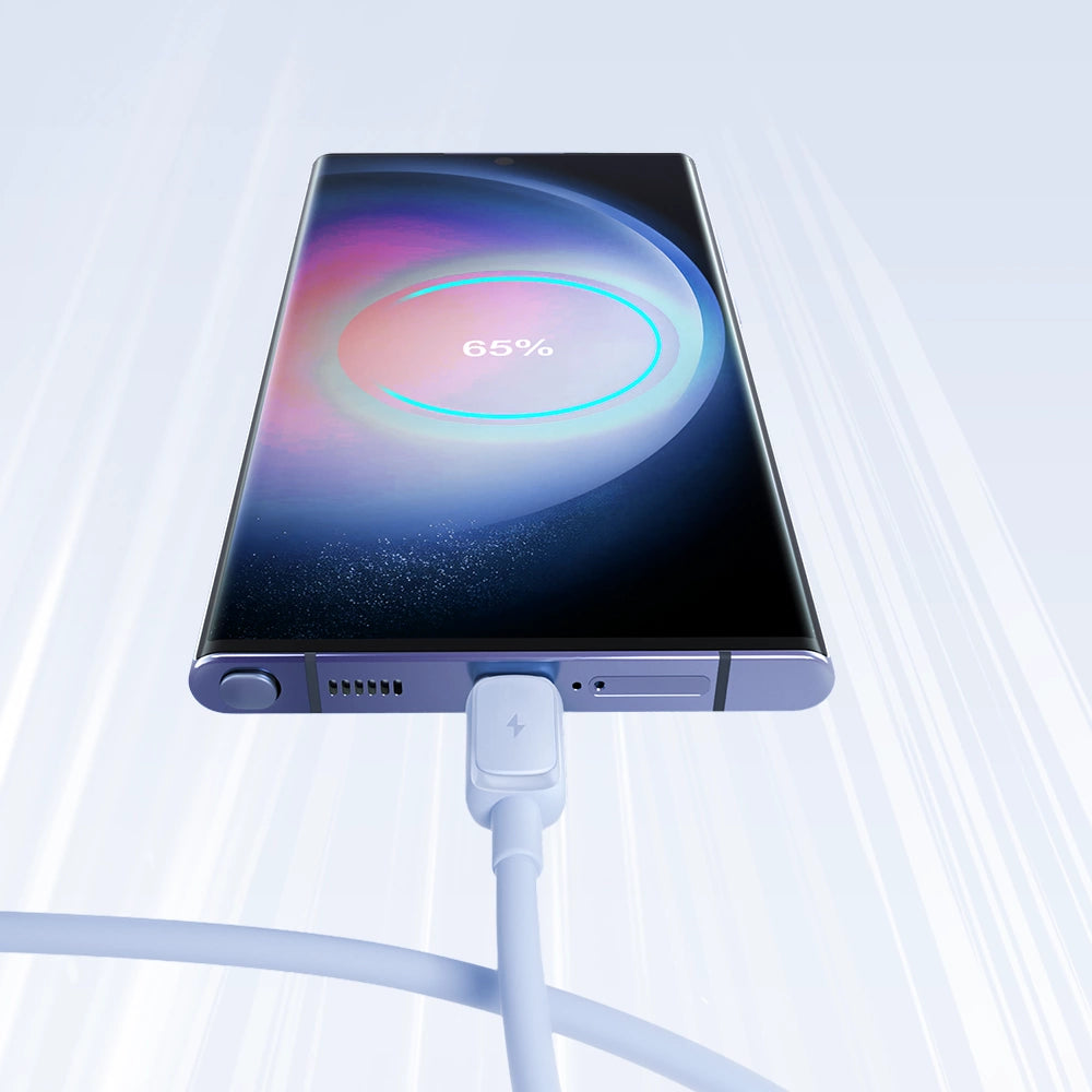 Joyroom Multi-Color Series A14 USB-A / USB-C 3A Kabel 1,2 m - Blå