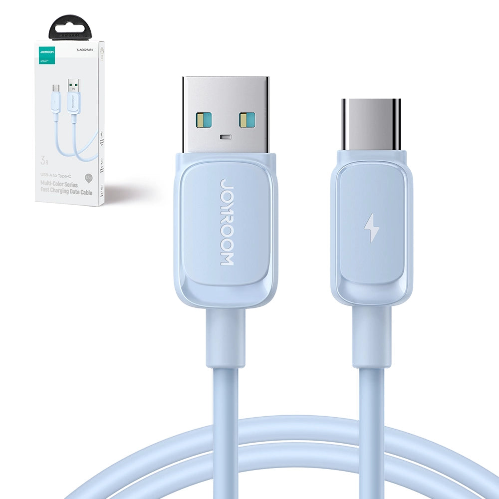 Joyroom Multi-Color Series A14 USB-A / USB-C 3A Kabel 1,2 m - Blå