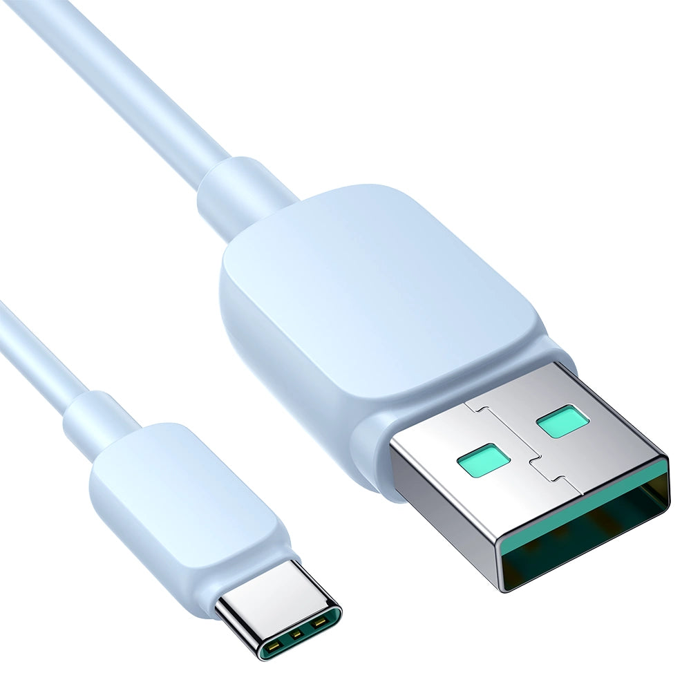 Joyroom Multi-Color Series A14 USB-A / USB-C 3A Kabel 1,2 m - Blå