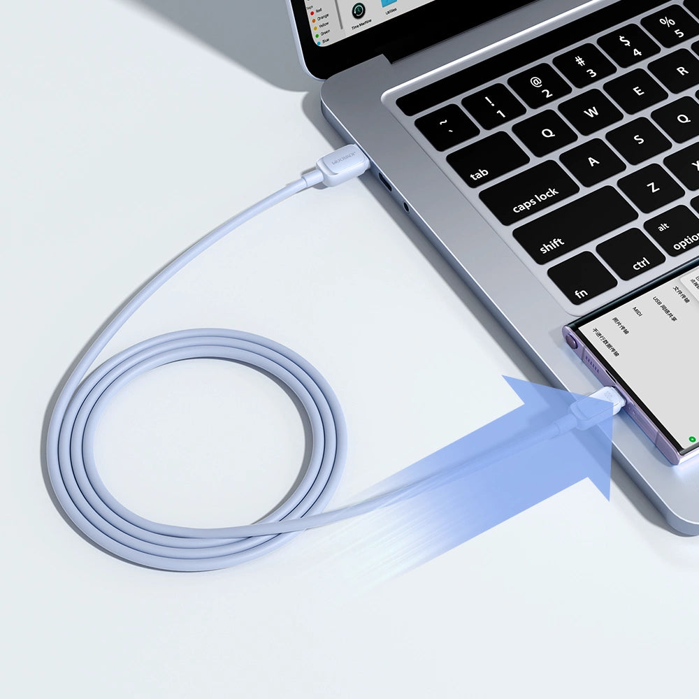 Joyroom Multi-Color Series A14 USB-A / USB-C 3A Kabel 1,2 m - Blå