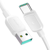 Joyroom Multi-Color Series A14 USB-A / USB-C 3A Kabel 1,2 m - Hvid