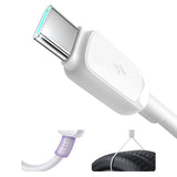 Joyroom Multi-Color Series A14 USB-A / USB-C 3A Kabel 1,2 m - Hvid