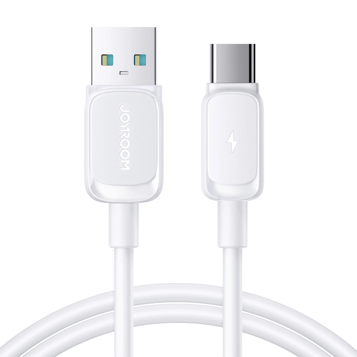 Joyroom Multi-Color Series A14 USB-A / USB-C 3A Kabel 1,2 m - Hvid