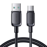 Joyroom Multi-Color Series A14 USB-A / USB-C 3A Kabel 1,2 m - sort