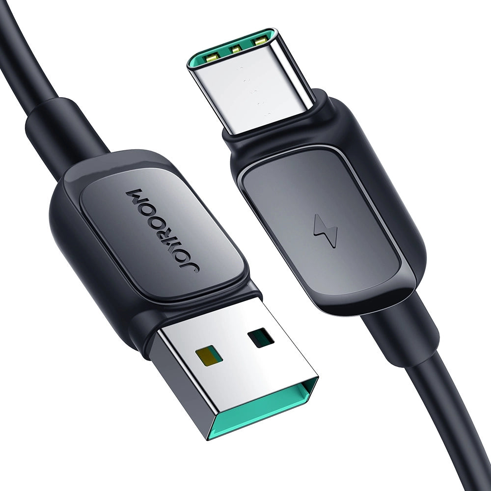 Joyroom Multi-Color Series A14 USB-A / USB-C 3A Kabel 1,2 m - sort