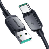 Joyroom Multi-Color Series A14 USB-A / USB-C 3A Kabel 1,2 m - sort