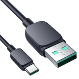 Joyroom Multi-Color Series A14 USB-A / USB-C 3A Kabel 1,2 m - sort