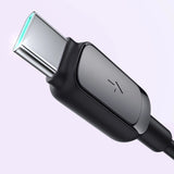 Joyroom Multi-Color Series A14 USB-A / USB-C 3A Kabel 1,2 m - sort