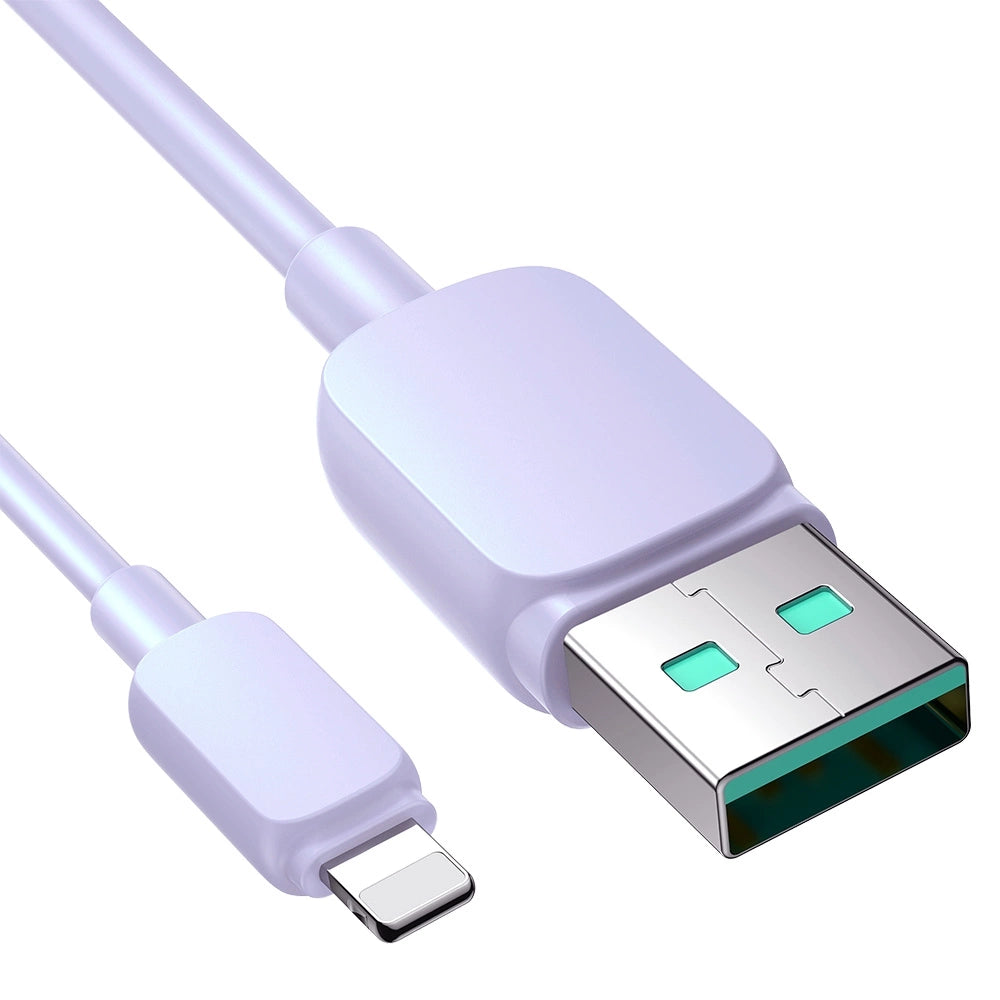 Joyroom Multi-Color Series A14 Lightning / USB-A 2.4A 1,2 m kabel - lilla