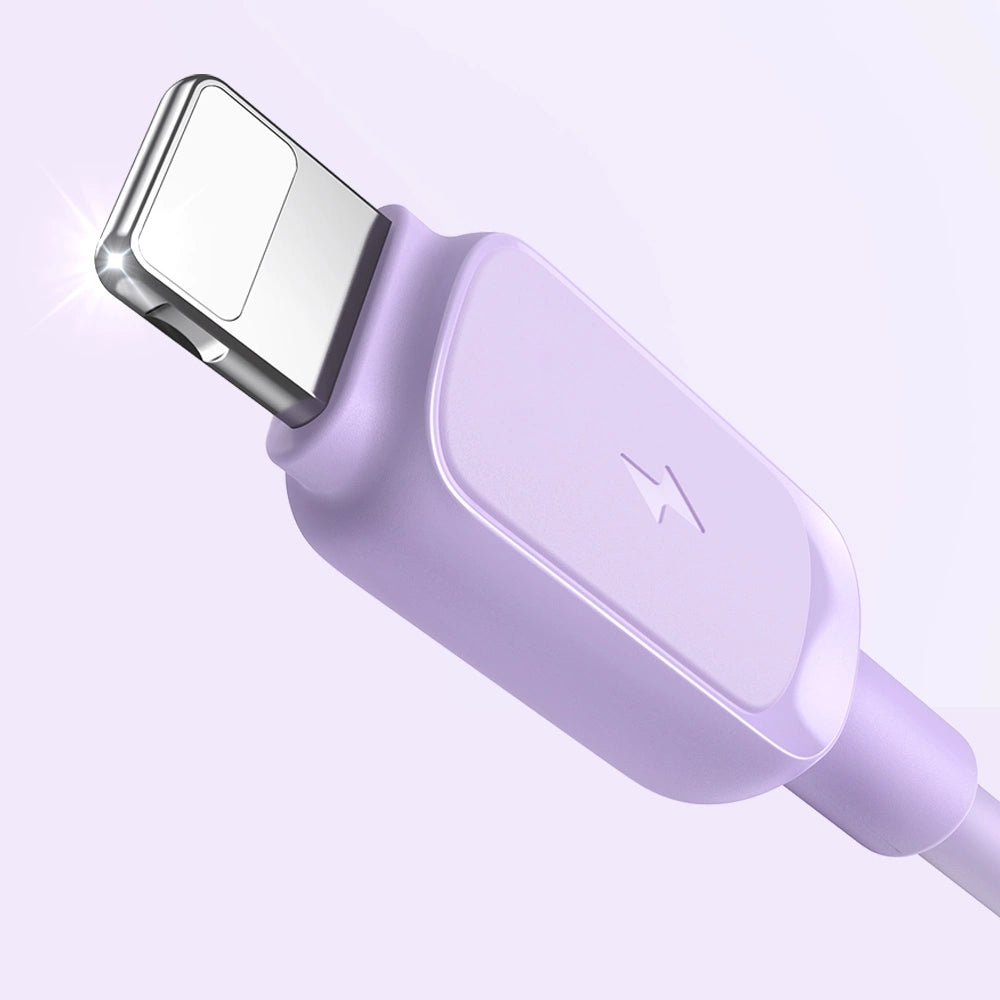 Joyroom Multi-Color Series A14 Lightning / USB-A 2.4A 1,2 m kabel - lilla