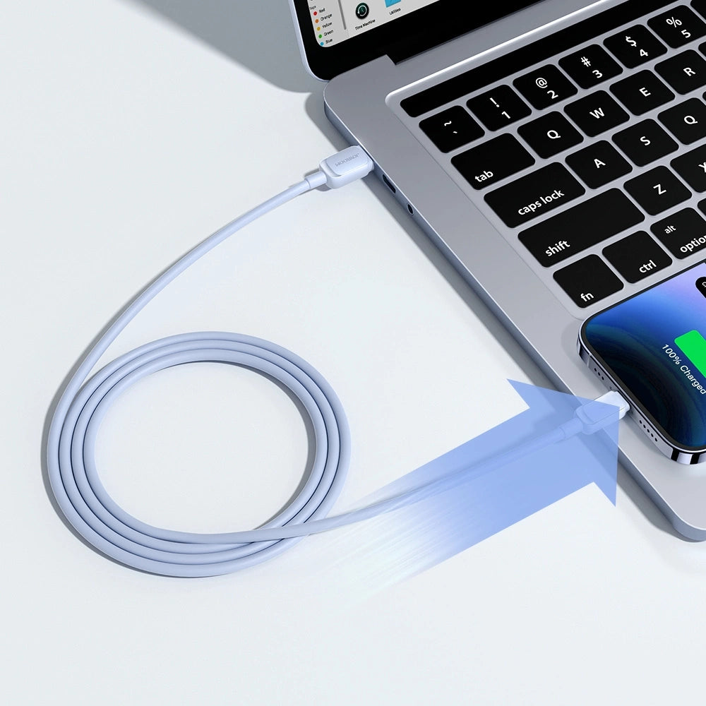 Joyroom Multi-Color Series A14 Lightning / USB-A 2.4A 1,2 m kabel - blå
