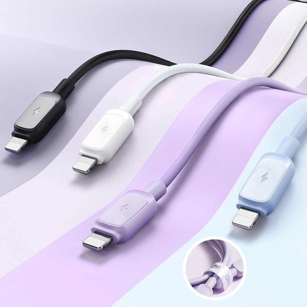 Joyroom Multi-Color Series A14 Lightning / USB-A 2.4A 1,2 m kabel - blå