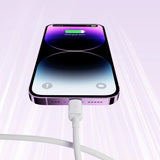 Joyroom Multi-Color Series A14 Lightning / USB-A 2.4A 1,2 m kabel - hvid