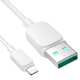 Joyroom Multi-Color Series A14 Lightning / USB-A 2.4A 1,2 m kabel - hvid