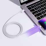 Joyroom Multi-Color Series A14 Lightning / USB-A 2.4A 1,2 m kabel - hvid