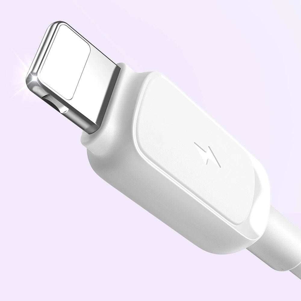 Joyroom Multi-Color Series A14 Lightning / USB-A 2.4A 1,2 m kabel - hvid