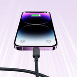 Joyroom Multi-Color Series A14 Lightning / USB-A 2.4A 1,2 m Kabel - sort