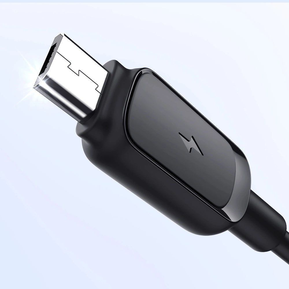 Joyroom Multi-Color Series A14 USB-A / micro USB 2.4A kabel 2 m - sort
