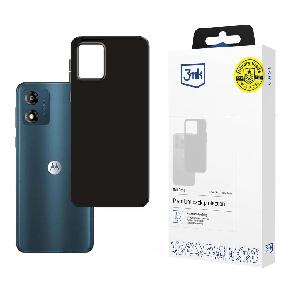 3mk Matt Case til Motorola Moto E13 - sort
