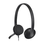 Logitech H340 USB Headset Ledningsført Kontor/Callcenter USB Type-A Sort