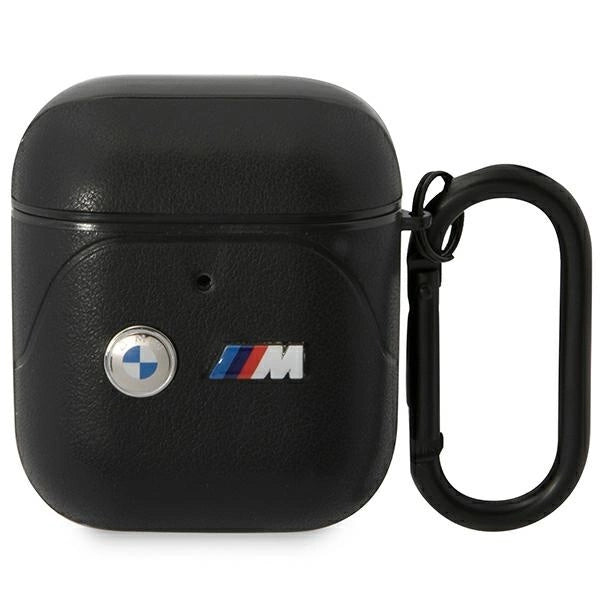 BMW BMA222PVTK AirPods 1/2 cover sort/sort læder Curved Line