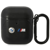 BMW BMA222PVTK AirPods 1/2 cover sort/sort læder Curved Line