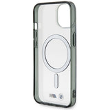 BMW Silver Ring MagSafe-hylster til iPhone 14 Plus - gennemsigtigt