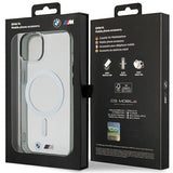 BMW Silver Ring MagSafe-hylster til iPhone 14 Plus - gennemsigtigt