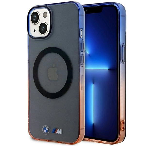 BMW Gradient Bumper MagSafe-hylster til iPhone 14 Plus - grå