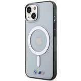 BMW BMHMP14SHCRS iPhone 14 6.1" case gennemsigtige hardcase Silver Ring MagSafe