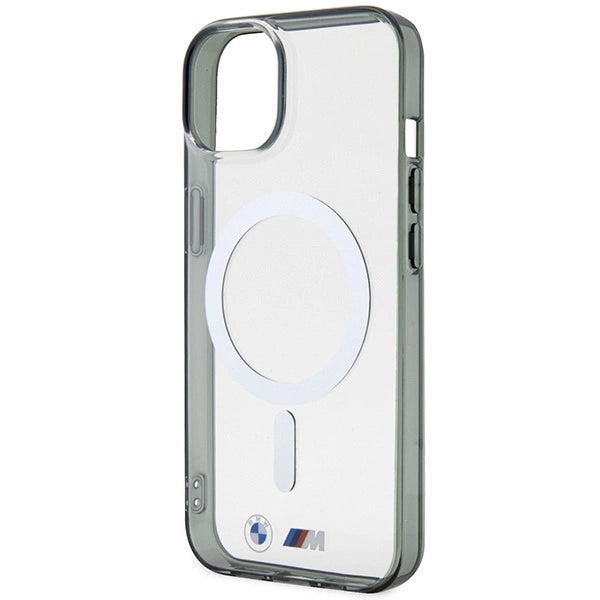 BMW BMHMP14SHCRS iPhone 14 6.1" case gennemsigtige hardcase Silver Ring MagSafe