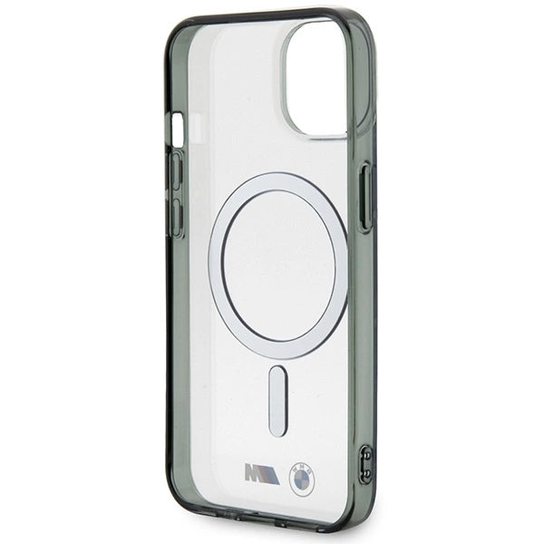 BMW BMHMP14SHCRS iPhone 14 6.1" case gennemsigtige hardcase Silver Ring MagSafe